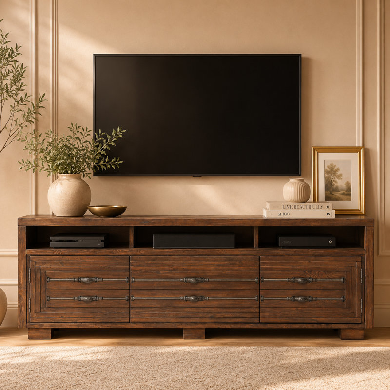 Carrollton Wood TV Stand for TVs up to 88" - Rustic Ranch