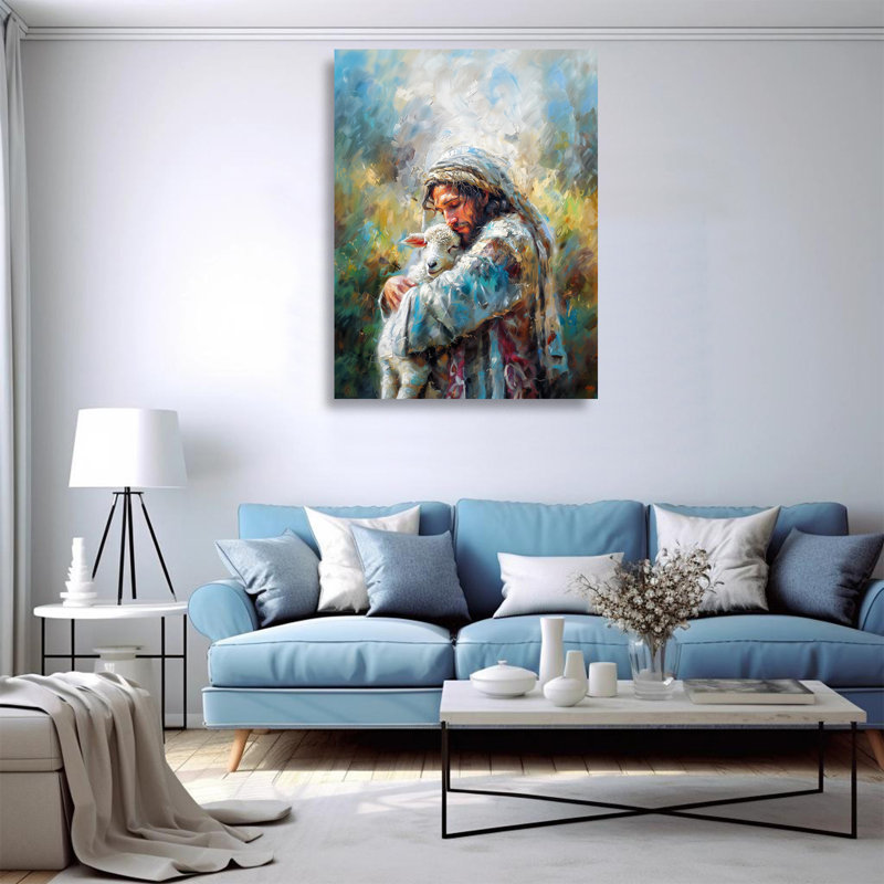 «Jesus Christ», reproduction d'art sur toile, H 32 po x l 48 po