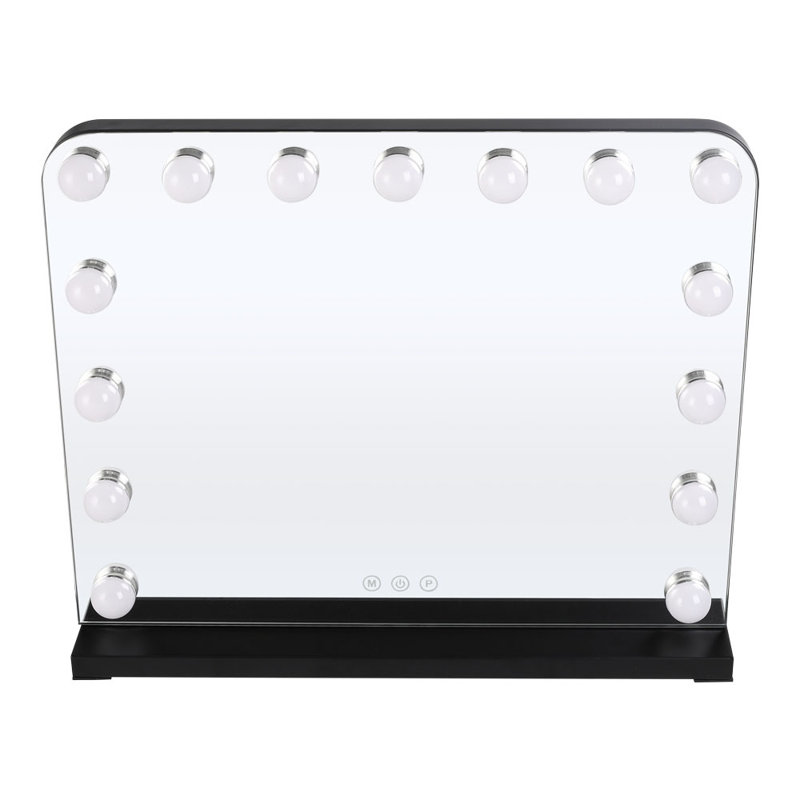Aidenas Metal Rectangle Mirror, Black, 102cm H x 127cm W