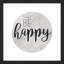 Reproduction d’art textuel sur papier encadrée « be happy » par Diana Alcala-17938155