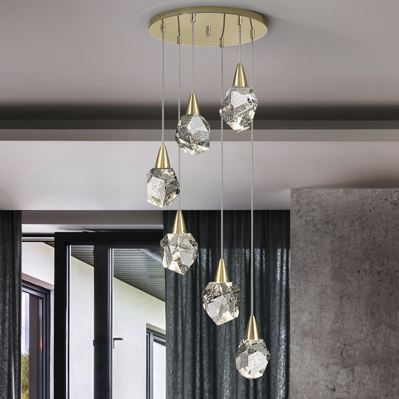 Dunecrest 6 - Light LED Pendant, Gold