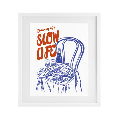 «Dreaming A Slow Life», reproduction sous verre encadrée, design par The Prints Vibe