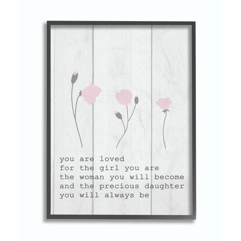 Décoration murale pour enfants Durgin, H 20 po x l 16 po x P 1,5 po, Giclée encadrée noir minuit