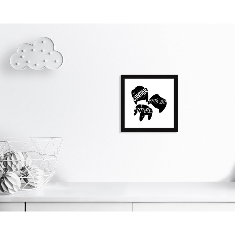 «Control your future», art encadré, H 18 po x l 18 po x P 0,63 po, Cadre noir
