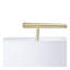 Lampe sur pied angulaire arquée en or avec abat-jour tambour blanc - Éclairage contemporain moderne pour le salon et la chambre à coucher avec ampoule DEL incluse