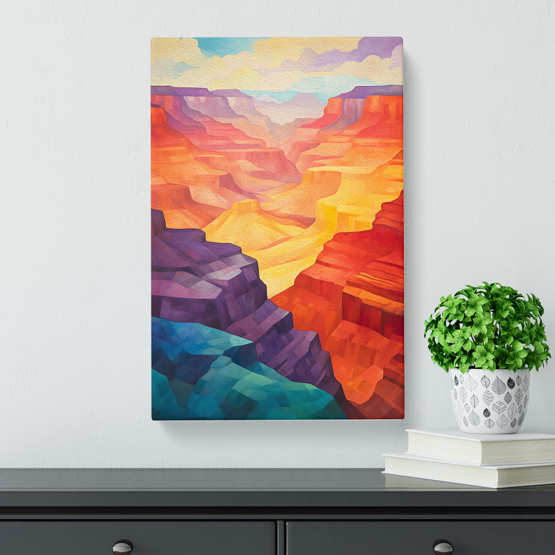 Grand Canyon Colour Field - Wrapped Canvas, 76cm H x 50cm W x 3cm D