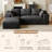 Freely Movable Modular Boneless Sectional Sofa Corduroy Couch For Living Room-1246822158-1242557482