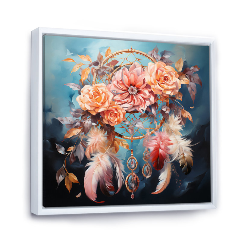 Pink Dream Catcher Dreamy Pastels III - Landscapes Canvas Prints, Cadre flottant blanc, 24" H x 24" W