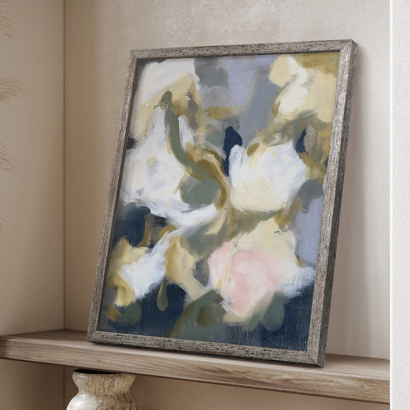 Reproduction encadrée FLORAL Series DCLVII - bois massif, H 30 po x l 24 po