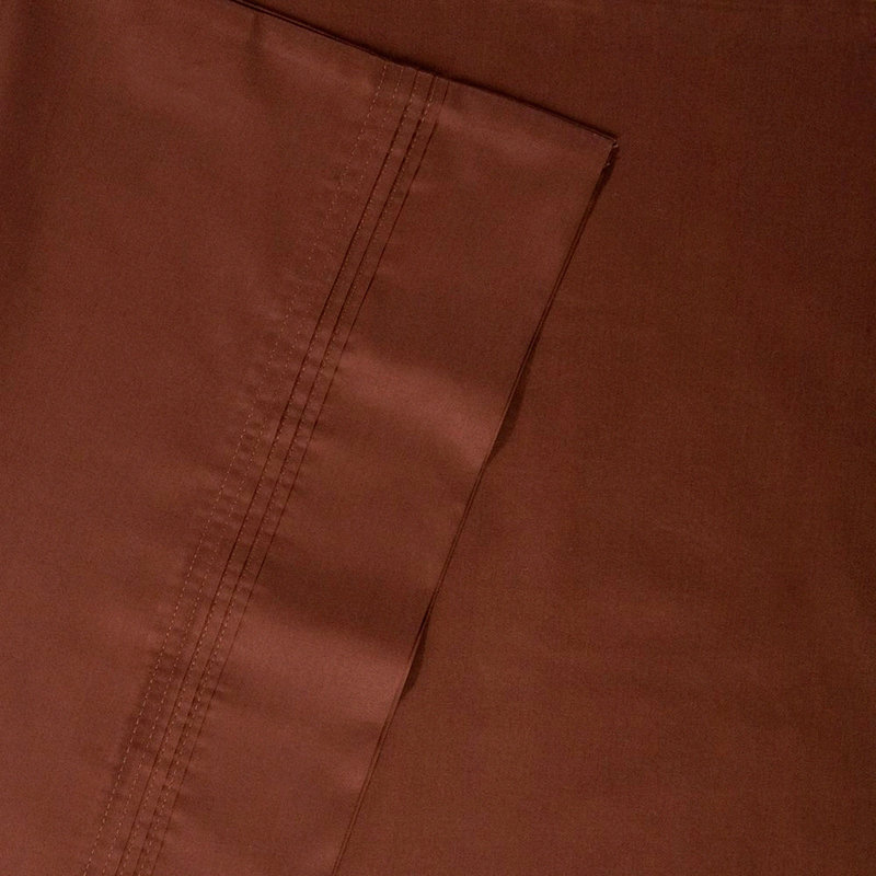 Luxury Comfort 300 Thread Count Deep Pocket Full Size Chocolate Cotton Sheet Set - Soft, Breathable, Wrinkle Resistant Bedding Set