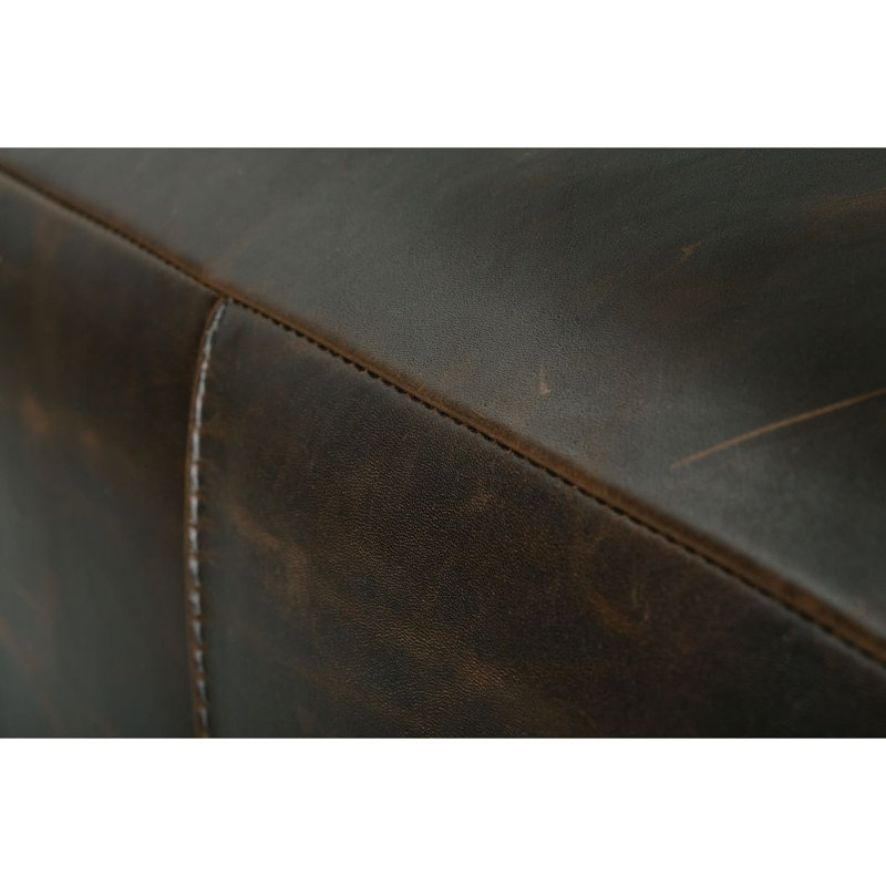Macon Leather Ottoman, Bark (KL232-80)