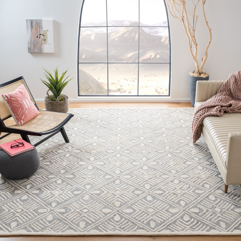 Tapis en laine touffeté à la main Vedika