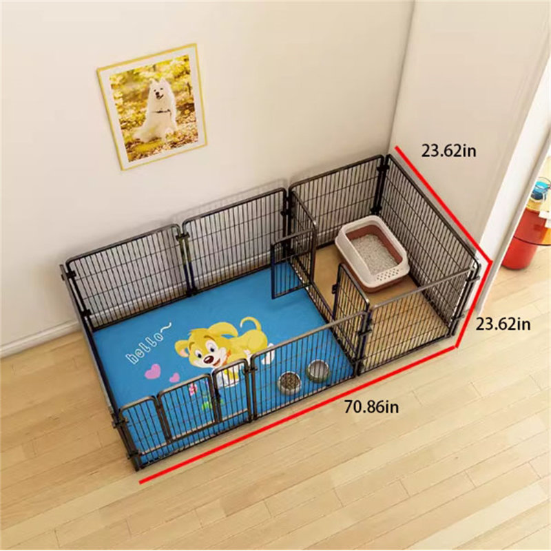 Panel Metal Exercise Pen, 23.62" H x 70.86" W x 23.62" D