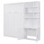 Lit escamotable rouillé avec tablettes et cadre en bois-232810922-232789280