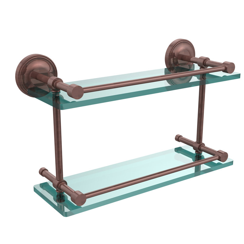 Alcott 2 Piece Tiered Shelf, Antique Copper