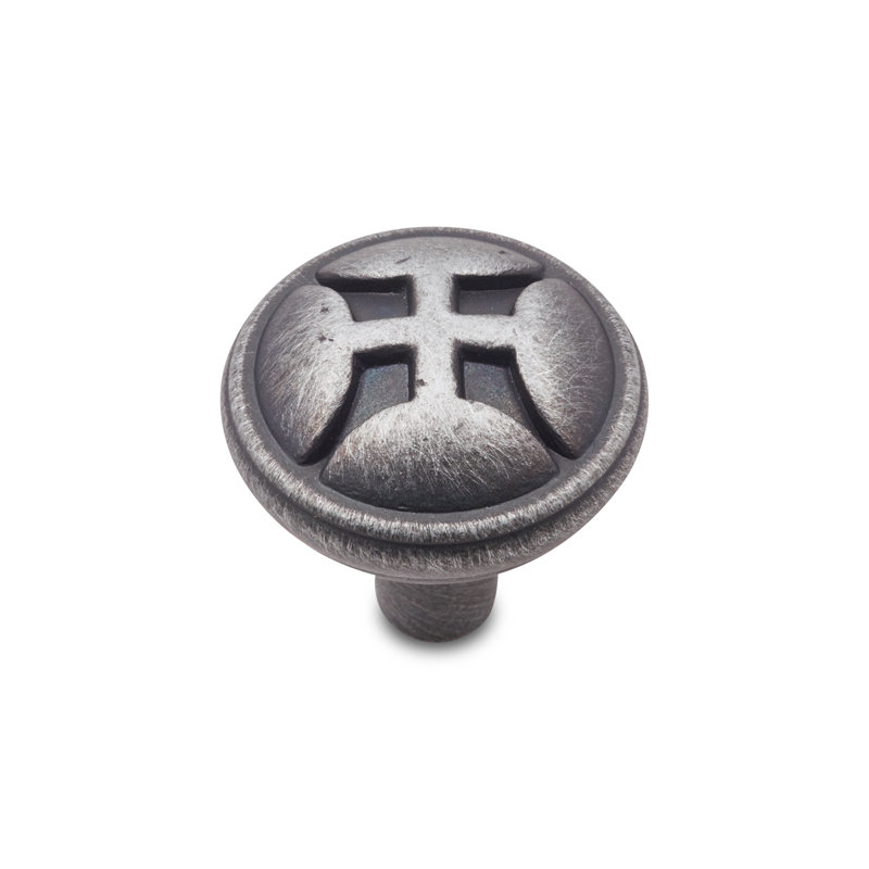 CK Series 1 1/4" Diameter Mushroom Knob, Distressed Nickel