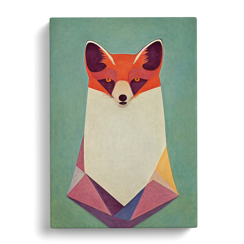 Bust Of A Fox - Wrapped Canvas, 60cm H x 40cm W x 3cm D