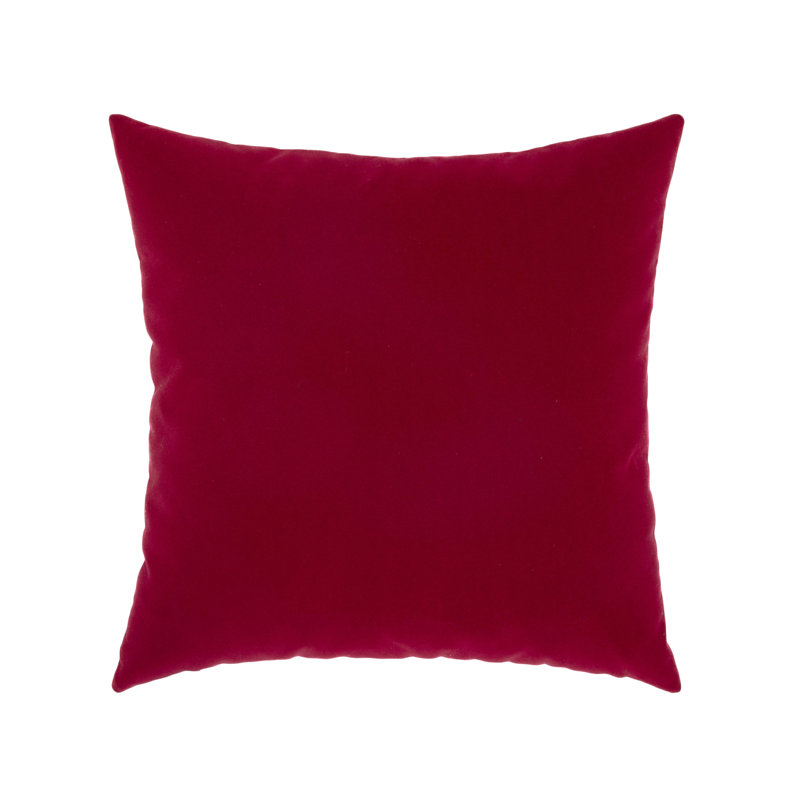 Lush Velvet Performance Pillow Cover & Insert, Lipstick, Square