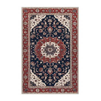 Machine Washable Persian Brown Area Rug