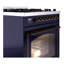 Cuisinière ILVE Nostalgie II Series 30 po à double combustible avec 5 brûleurs scellés (gaz naturel, porte vitrée)-75495618-75495620