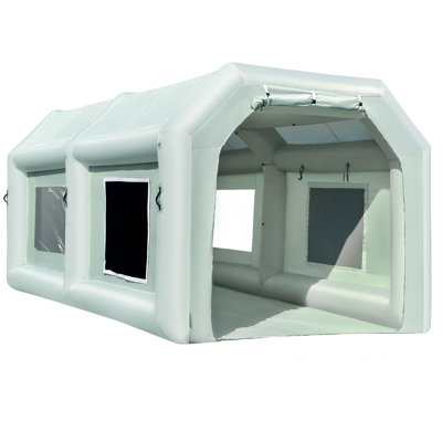 Inflatable Paint Booth 20x10x8.5Ft with Air Filter and Powerful Blower, Inflatable Spray Tent for Auto Painting