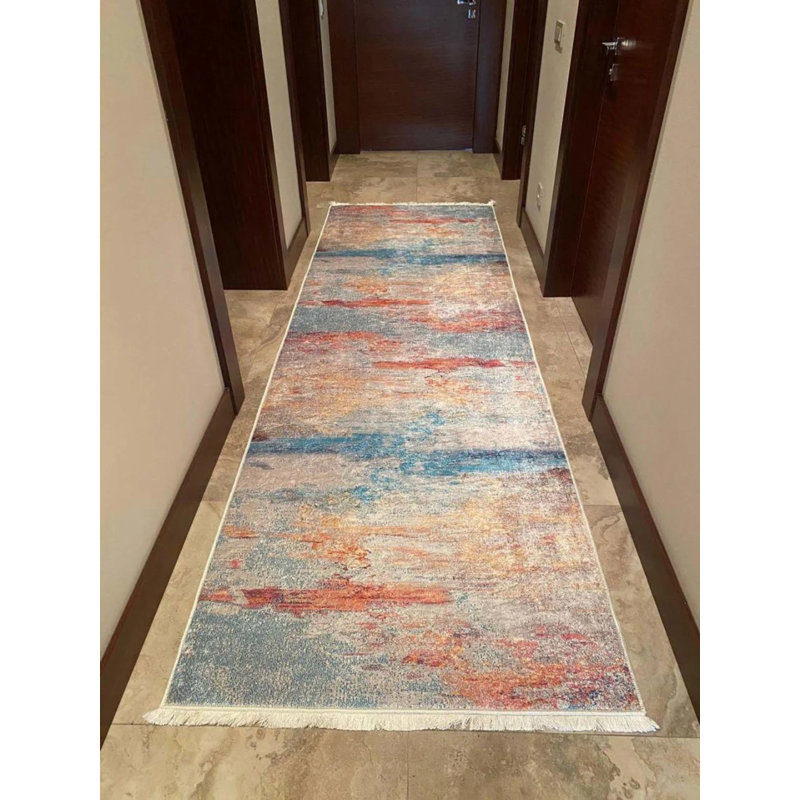 Tapis Matarranz avec envers antidérapant, Tapis de couloir 3 pi 11 po x 8 pi 10 po