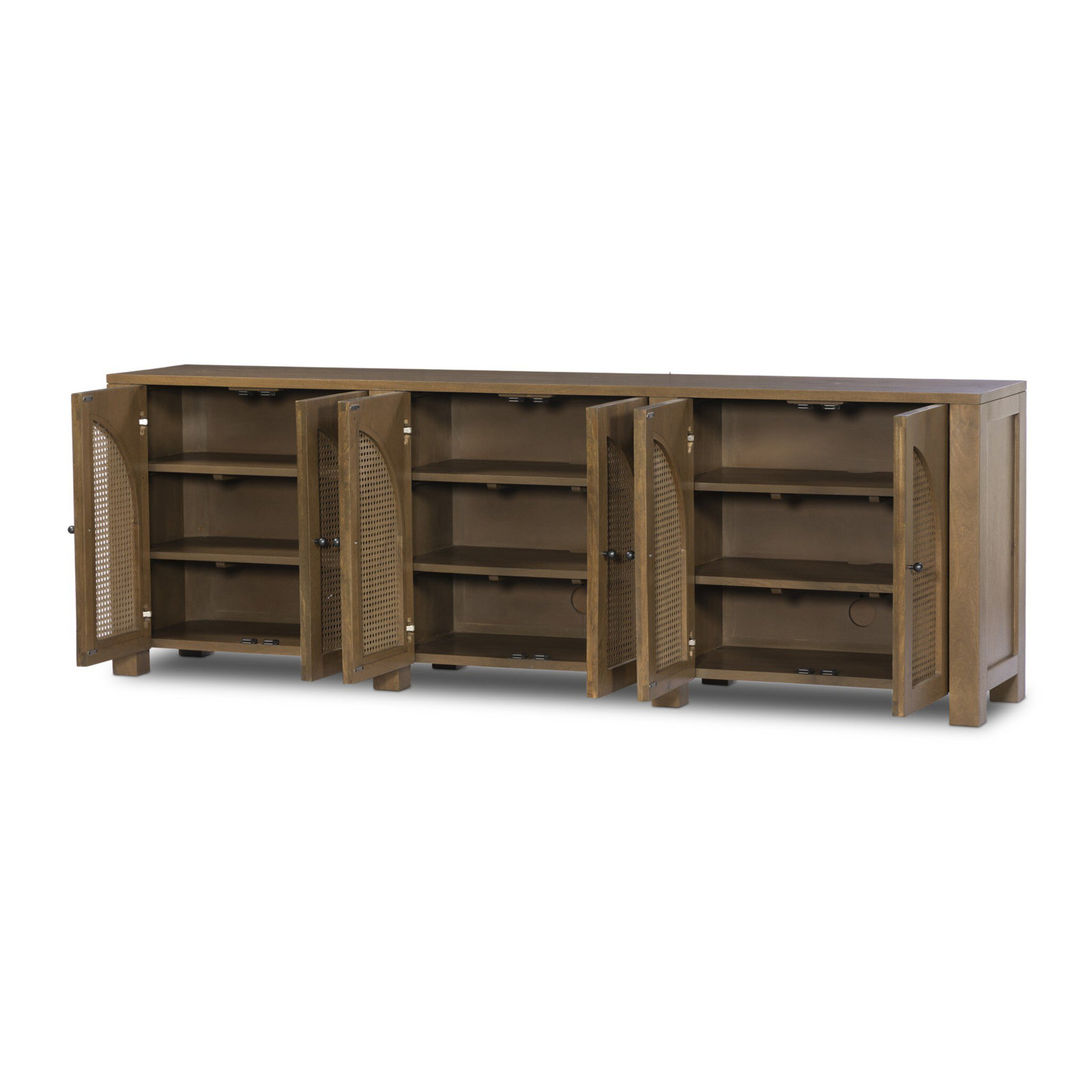Silfa 78" Wide Mango Solid Wood Sideboard, Taupe Mango, 33"H x 98"W x 18"D