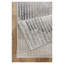 Tapis ivoire à motif abstrait gris, 5 pi 3 po x 7 pi 3 po, fabriqué à la machine en polyester résistant aux taches pour le salon, la chambre à coucher, le décor bohème