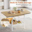 Ensemble de table de coin-repas extensible avec bancs et tabourets de rangement, ensemble de table de salle à manger de coin 6 pièces-380661249-380661248-380661501