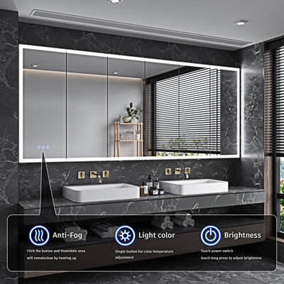 LED Medicine Cabinet Bathroom Cabinet With Mirror