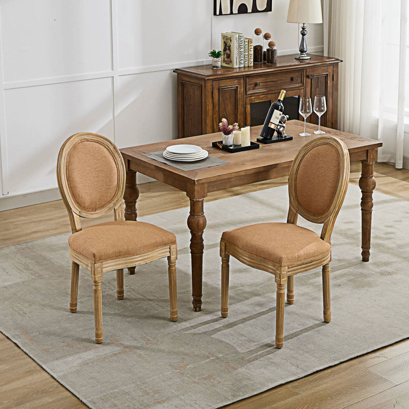 Ensemble de 2 chaises de salle à manger rembourrées, Tanné