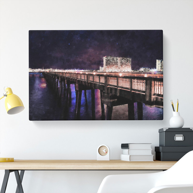 Panama City Beach Pier - Wrapped Canvas, 40cm H x 60cm W x 3cm D