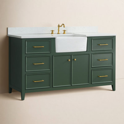 Aisa 60" Pine Single Bathroom Vanity