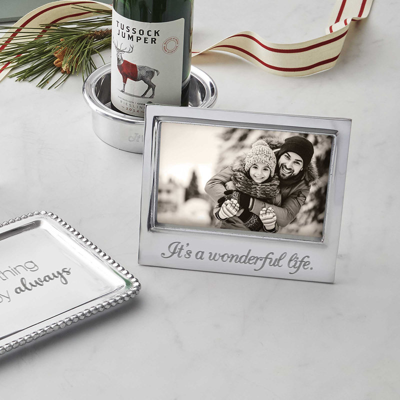 Traditions Silver Metal Beveled Picture Frame