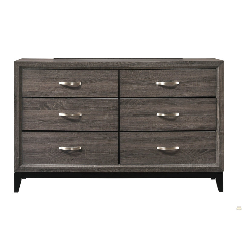 Commode 1 tiroir à 6 tiroirs, Gris