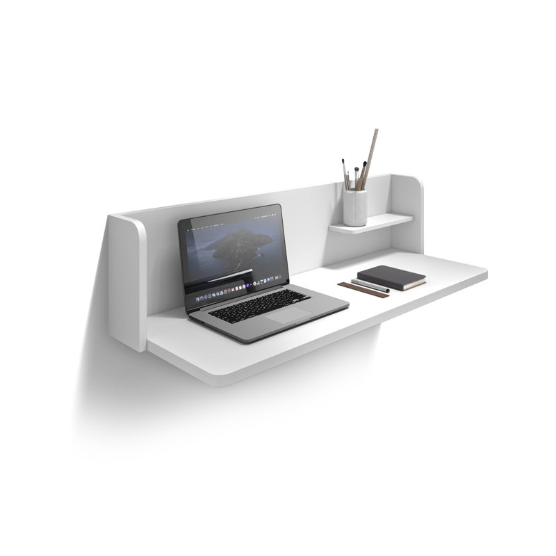 Capuano Floating Desk, White, White
