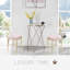 Pink Velvet Dining Chair Dressing Stool Sturdy Makeup Vanity Chair For Bedroom Living Room-2102648187