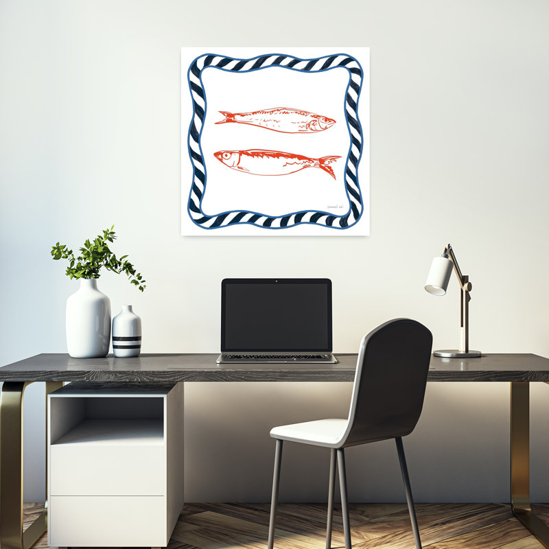 Art contemporain, art côtier de poisson, H 18 po x l 18 po