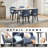 Wooden Dining Chairs Set of,Modern Fabric Upholstered Dining Room Chair, Large Dining Room Kitchen Chairs with High Back and Deep Seat-118036638-118036639