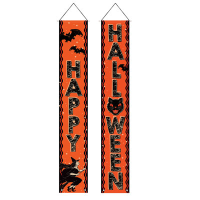 Ensemble de panneaux de porte en tissu rétro Halloween