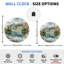 "Mountain Lake", horloge murale en verre-1753660737