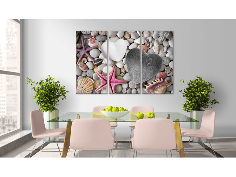 Pebbles of Love 3 Piece Wall Art Set on Canvas, 120 cm x 80 cm