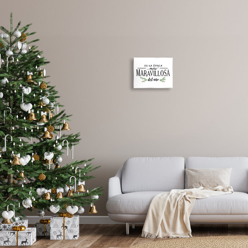 Traduction automatique: "Wonderful Christmas", art mural espagnol par lettres et lignes