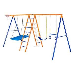 Wfx Ramp WFX Utility™ Swing Sets for Backyard 6 in 1 Swing Set 440lbs Capacity ...