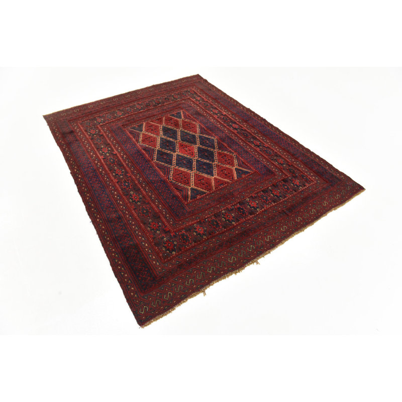 Tapis de zone en laine 4 pi 10 po x 6 pi 4 po one-of-kind noué la Earley