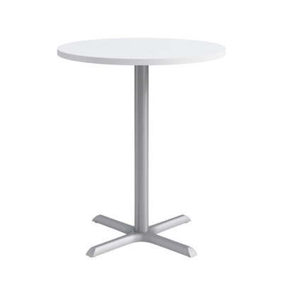 KFI Studios Proof Round Pedestal Table, Bar Height X-Base