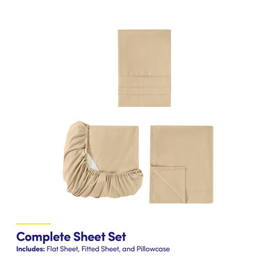 18-24" Extra Deep Pocket Ultra Soft Microfiber Solid Sheet Set
