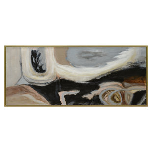 Alick Framed Canvas Art - Hand Painted Abstract - 1.5 Inch Frame
