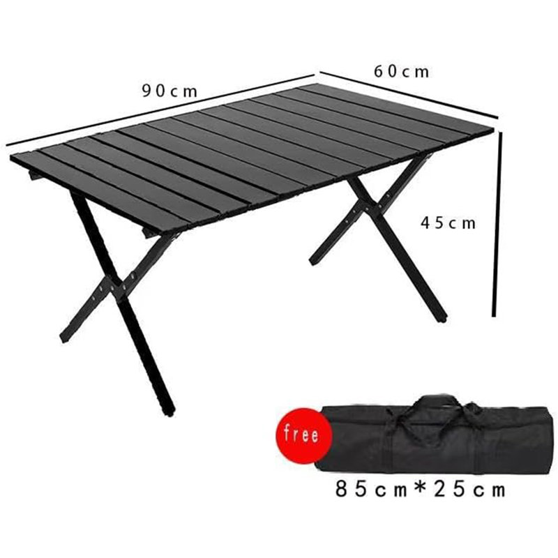 Charin Rectangular Metal Folding Outdoor Dining Table , cm W cm D, 52cm H x 60cm W x 90cm D