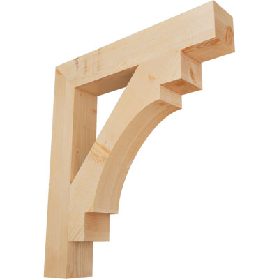 5 1/2"W x 36"D x 40"H Merced Block Smooth Bracket, Douglas Fir